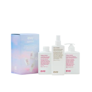 evo down pat: mane tamer šampūnas + kondicionierius + icon welder apsauga nuo karščio