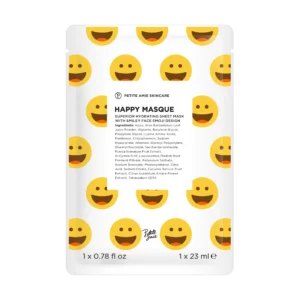 PETITE AMIE SKINCARE drėkinanti lakštinė veido kaukė „Happy Masque”